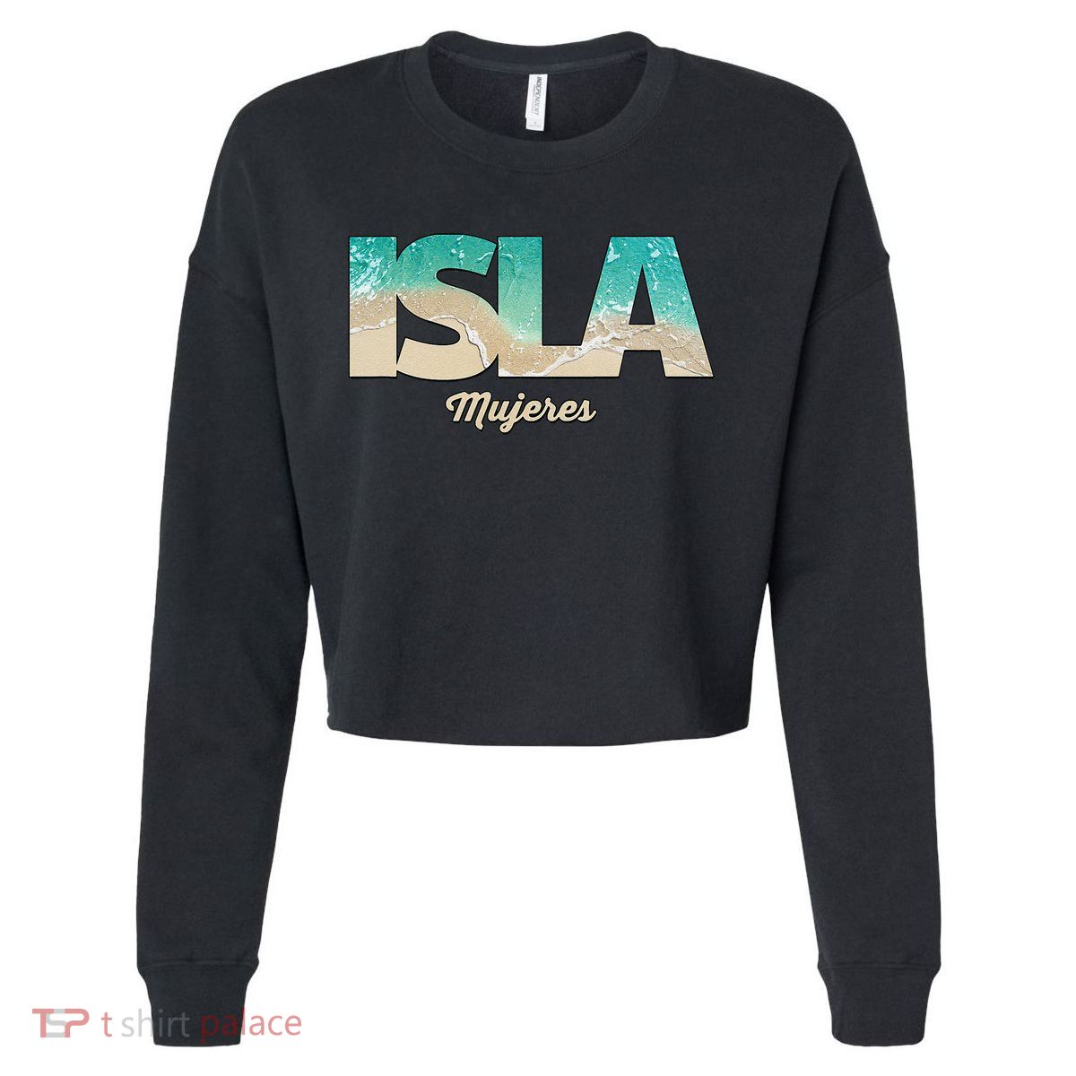 Isla Mujeres Mexico Beach Vibes Beaches Cropped Pullover Crew