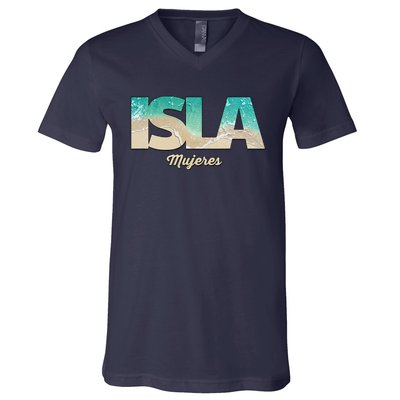 Isla Mujeres Mexico Beach Vibes Beaches V-Neck T-Shirt