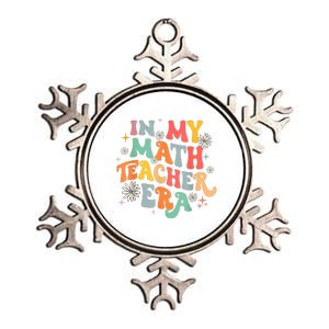 In My Math Teacher Era Retro Back To School Groovy Teacher Metallic Star Ornament