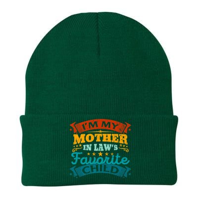 I'm My Mother In Laws Favorite Child Funny Parent Men Knit Cap Winter Beanie