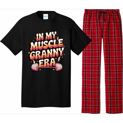 In My Muscle Granny Era Funny Sport Grandma Gym Workout Tees Pajama Set