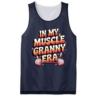 In My Muscle Granny Era Funny Sport Grandma Gym Workout Tees Mesh Reversible Basketball Jersey Tank