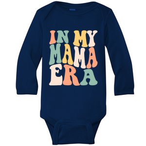 In My Mama Era Lover Groovy Retro Mom Mothers Day Gift Baby Long Sleeve Bodysuit