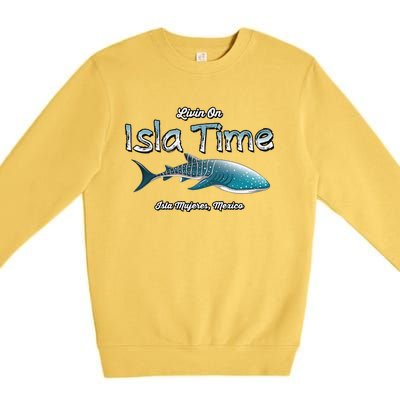 Isla Mujeres Mexico Island Near Cancun Whale Shark Premium Crewneck Sweatshirt