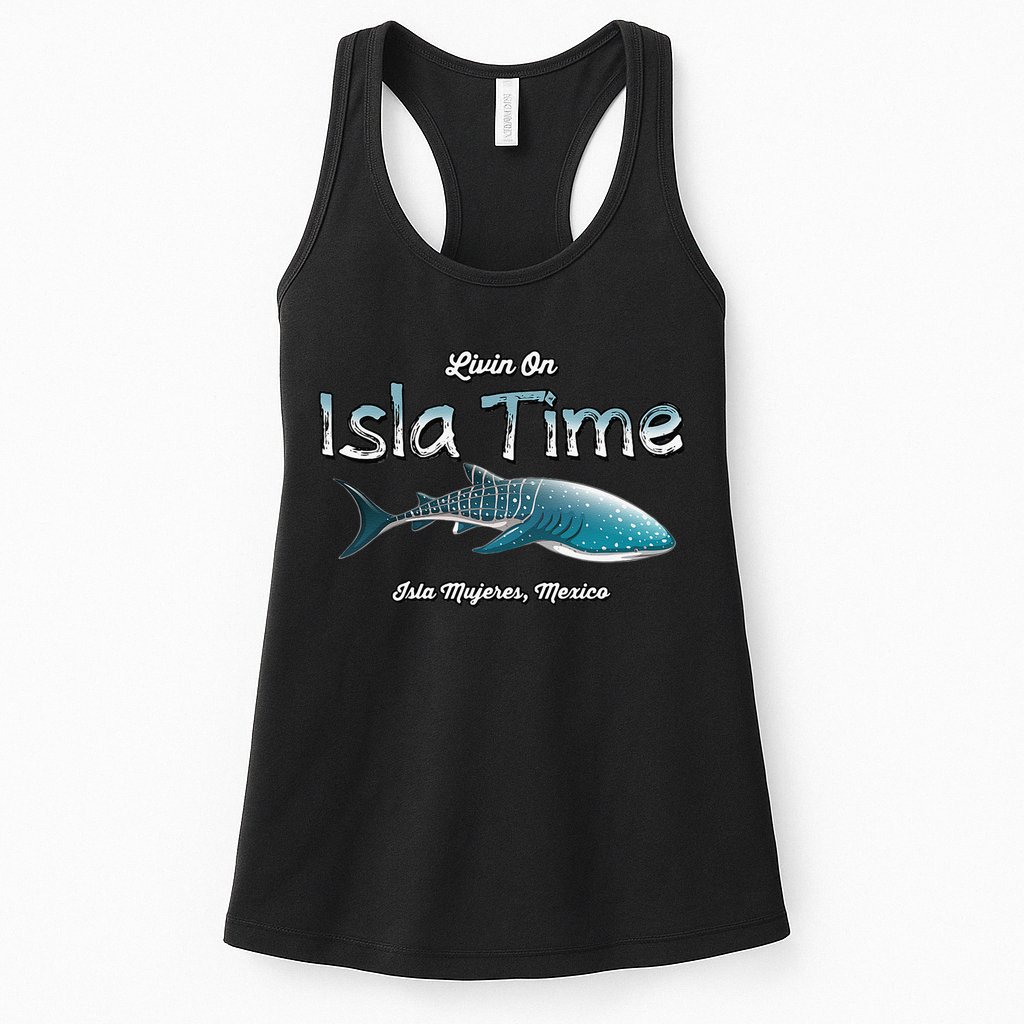 Isla Mujeres Mexico Island Near Cancun Whale Shark Womens Tank Top