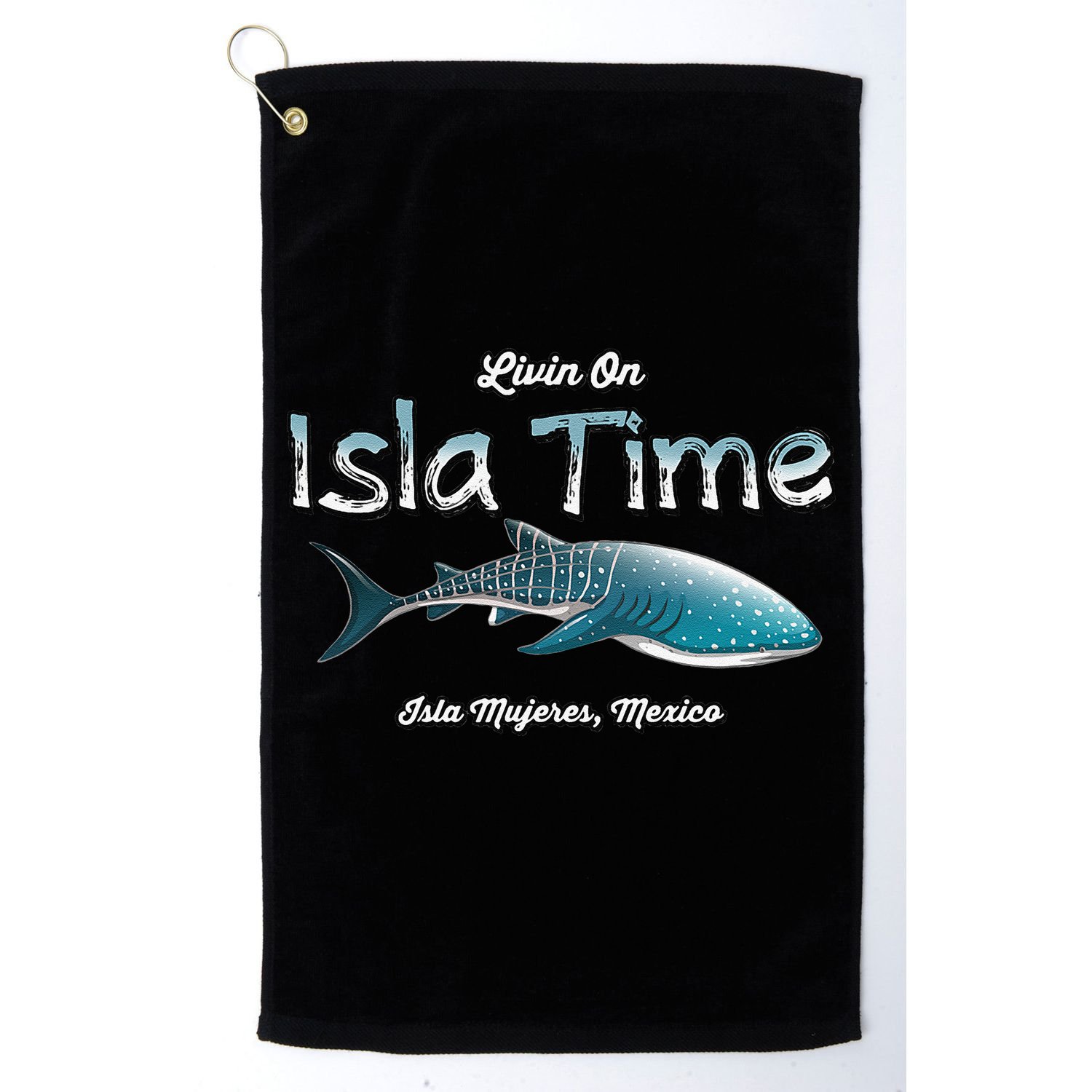 Isla Mujeres Mexico Island Near Cancun Whale Shark Golf Towel