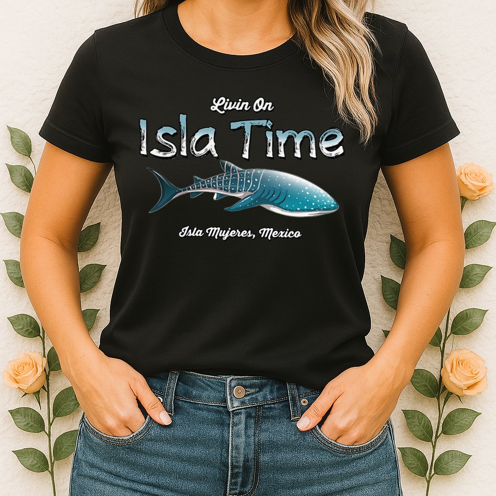 Isla Mujeres Mexico Island Near Cancun Whale Shark Womens T-Shirt