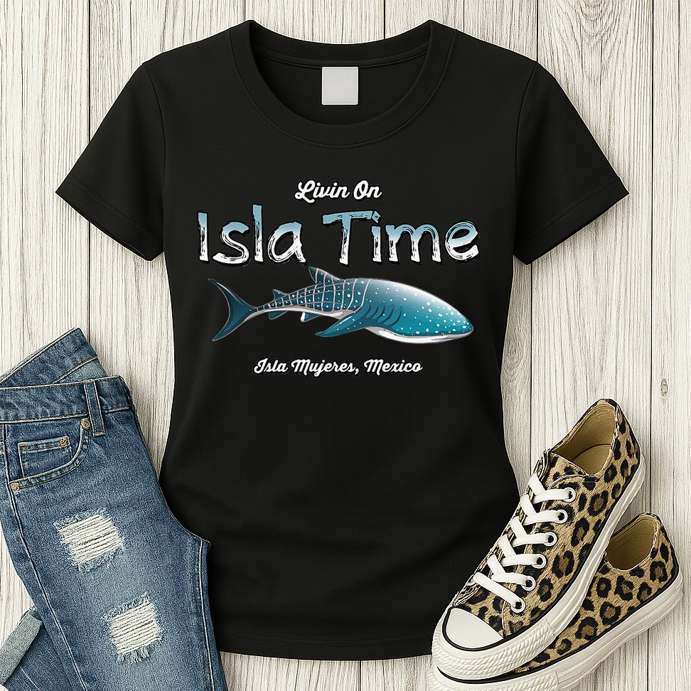 Isla Mujeres Mexico Island Near Cancun Whale Shark Womens T-Shirt