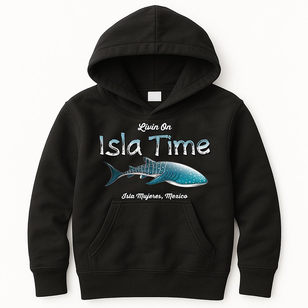 Isla Mujeres Mexico Island Near Cancun Whale Shark Kids Hoodie