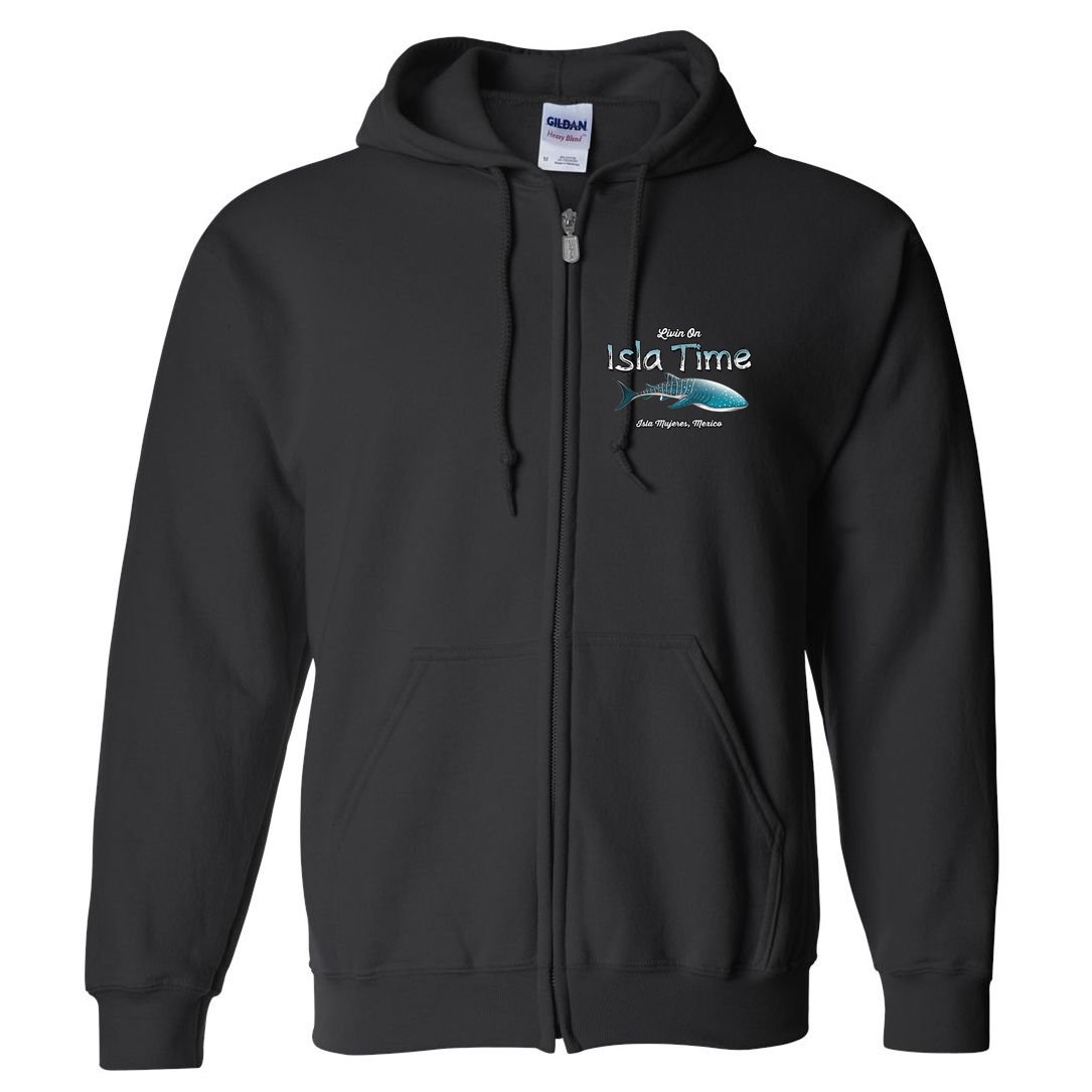 Isla Mujeres Mexico Island Near Cancun Whale Shark Full Zip Hoodie