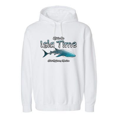 Isla Mujeres Mexico Island Near Cancun Whale Shark Garment-Dyed Fleece Hoodie