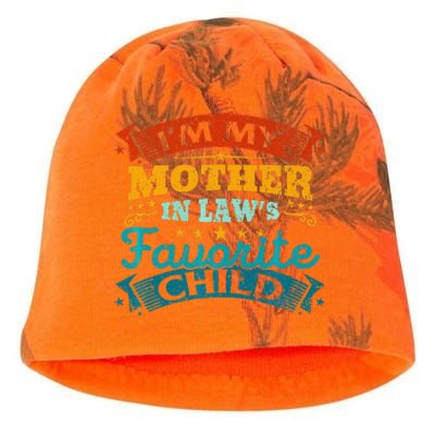 I'm My Mother In Laws Favorite Child Funny Parent Kati - Camo Knit Beanie