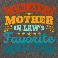 I'm My Mother In Laws Favorite Child Funny Parent Men Women Cotton Canvas Backpack