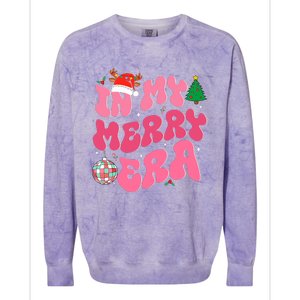 In My Merry Era Funny Merry Christmas Xmas Christmas Holiday Colorblast Crewneck Sweatshirt