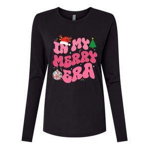 In My Merry Era Funny Merry Christmas Xmas Christmas Holiday Womens Cotton Relaxed Long Sleeve T-Shirt