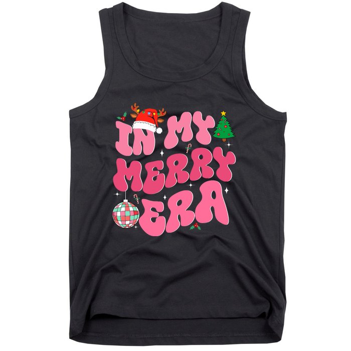 In My Merry Era Funny Merry Christmas Xmas Christmas Holiday Tank Top