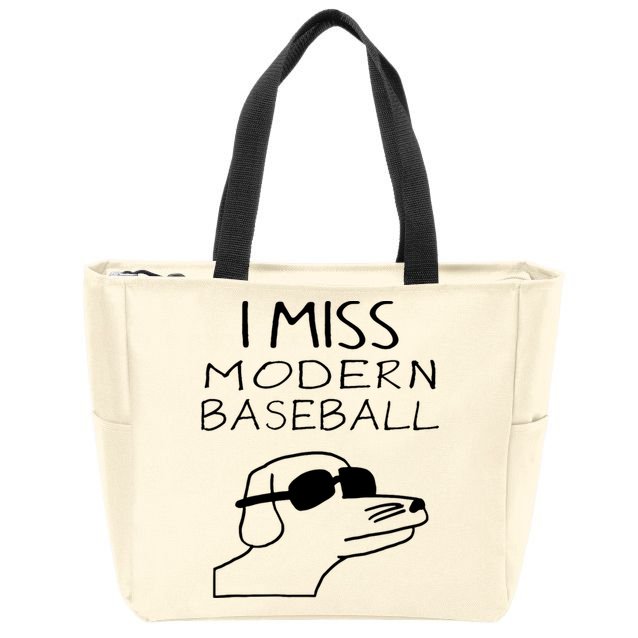 I Miss Modern Baseball Funny Dog Sport Lover Zip Tote Bag