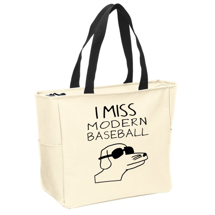 I Miss Modern Baseball Funny Dog Sport Lover Zip Tote Bag