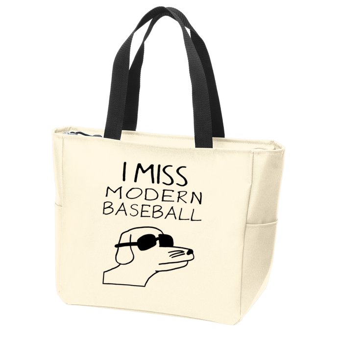 I Miss Modern Baseball Funny Dog Sport Lover Zip Tote Bag