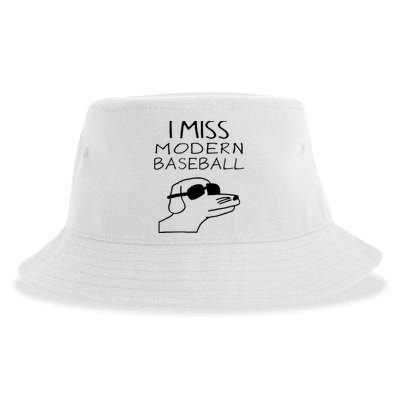 I Miss Modern Baseball Funny Dog Sport Lover Sustainable Bucket Hat