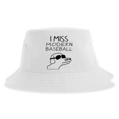 I Miss Modern Baseball Funny Dog Sport Lover Sustainable Bucket Hat