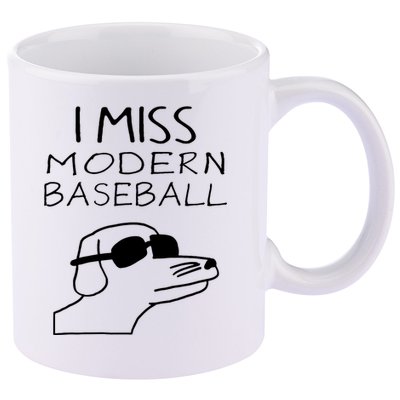 I Miss Modern Baseball Funny Dog Sport Lover 11oz C Handle Ceramic Mug