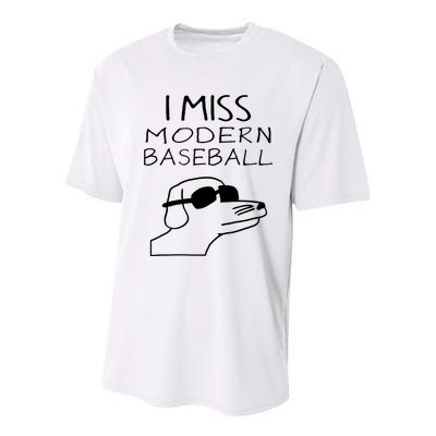 I Miss Modern Baseball Funny Dog Sport Lover Youth Performance Sprint T-Shirt