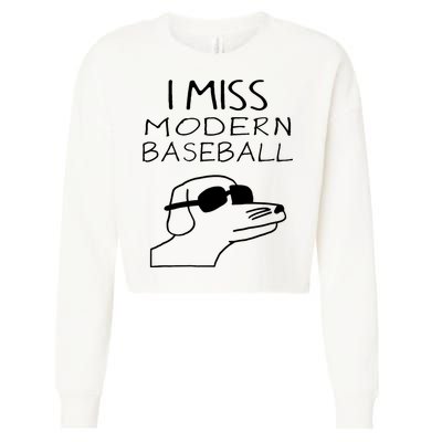 I Miss Modern Baseball Funny Dog Sport Lover Cropped Pullover Crew