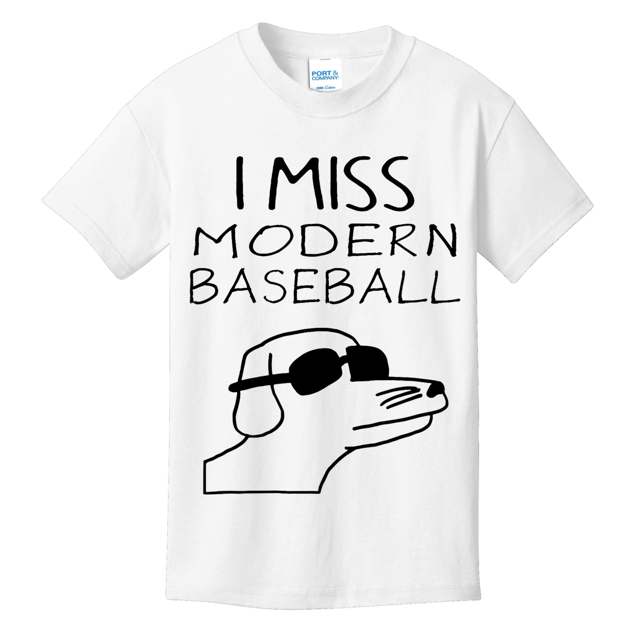 I Miss Modern Baseball Funny Dog Sport Lover Kids T-Shirt