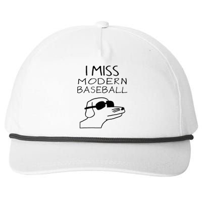 I Miss Modern Baseball Funny Dog Sport Lover Snapback Five-Panel Rope Hat