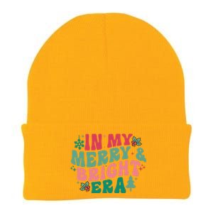 In My Merry And Bright Era Christmas Santa Xmas Groovy Retro Knit Cap Winter Beanie