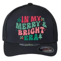 In My Merry And Bright Era Christmas Santa Xmas Groovy Retro Flexfit Unipanel Trucker Cap