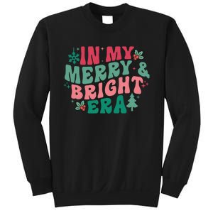 In My Merry And Bright Era Christmas Santa Xmas Groovy Retro Sweatshirt