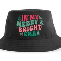 In My Merry And Bright Era Christmas Santa Xmas Groovy Retro Sustainable Bucket Hat