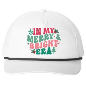 In My Merry And Bright Era Christmas Santa Xmas Groovy Retro Snapback Five-Panel Rope Hat