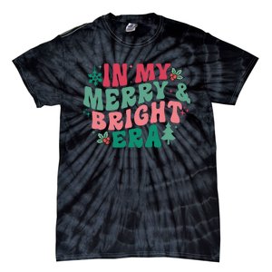 In My Merry And Bright Era Christmas Santa Xmas Groovy Retro Tie-Dye T-Shirt