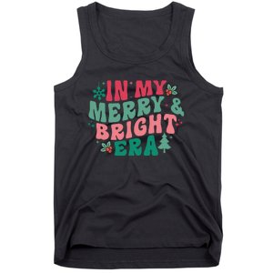 In My Merry And Bright Era Christmas Santa Xmas Groovy Retro Tank Top