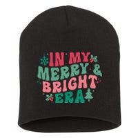 In My Merry And Bright Era Christmas Santa Xmas Groovy Retro Short Acrylic Beanie