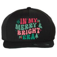 In My Merry And Bright Era Christmas Santa Xmas Groovy Retro Wool Snapback Cap