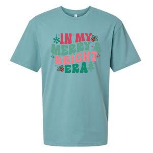 In My Merry And Bright Era Christmas Santa Xmas Groovy Retro Sueded Cloud Jersey T-Shirt