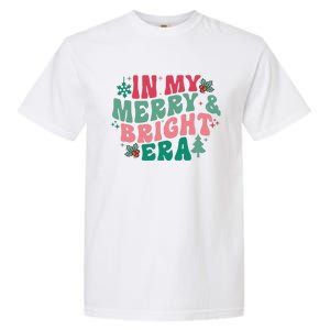 In My Merry And Bright Era Christmas Santa Xmas Groovy Retro Garment-Dyed Heavyweight T-Shirt