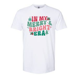 In My Merry And Bright Era Christmas Santa Xmas Groovy Retro Softstyle CVC T-Shirt