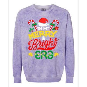 In My Merry And Bright Era Cute Christmas Santa Reindeer Colorblast Crewneck Sweatshirt