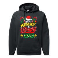 In My Merry And Bright Era Cute Christmas Santa Reindeer Performance Fleece Hoodie