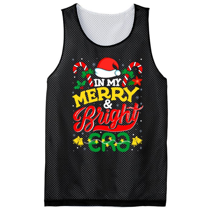 In My Merry And Bright Era Cute Christmas Santa Reindeer Mesh Reversible Basketball Jersey Tank