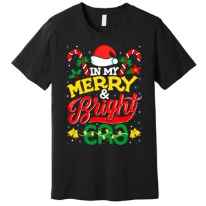 In My Merry And Bright Era Cute Christmas Santa Reindeer Premium T-Shirt