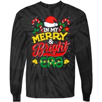 In My Merry And Bright Era Cute Christmas Santa Reindeer Tie-Dye Long Sleeve Shirt