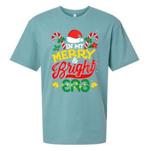 In My Merry And Bright Era Cute Christmas Santa Reindeer Sueded Cloud Jersey T-Shirt