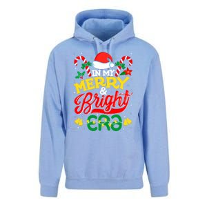 In My Merry And Bright Era Cute Christmas Santa Reindeer Unisex Surf Hoodie