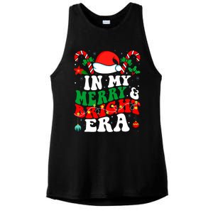 In My Merry And Bright Era Cute Groovy Retro Xmas Christmas Ladies PosiCharge Tri-Blend Wicking Tank